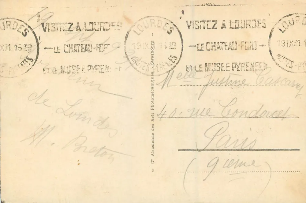 Lourdes - Lembrete do Pelerinagem a Nossa Senhora de Lourdes — Edição 183 - Verso