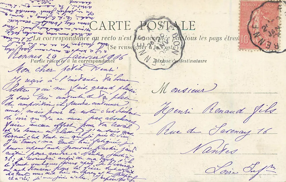Rennes — A Prefeitura — A.G. - Verso