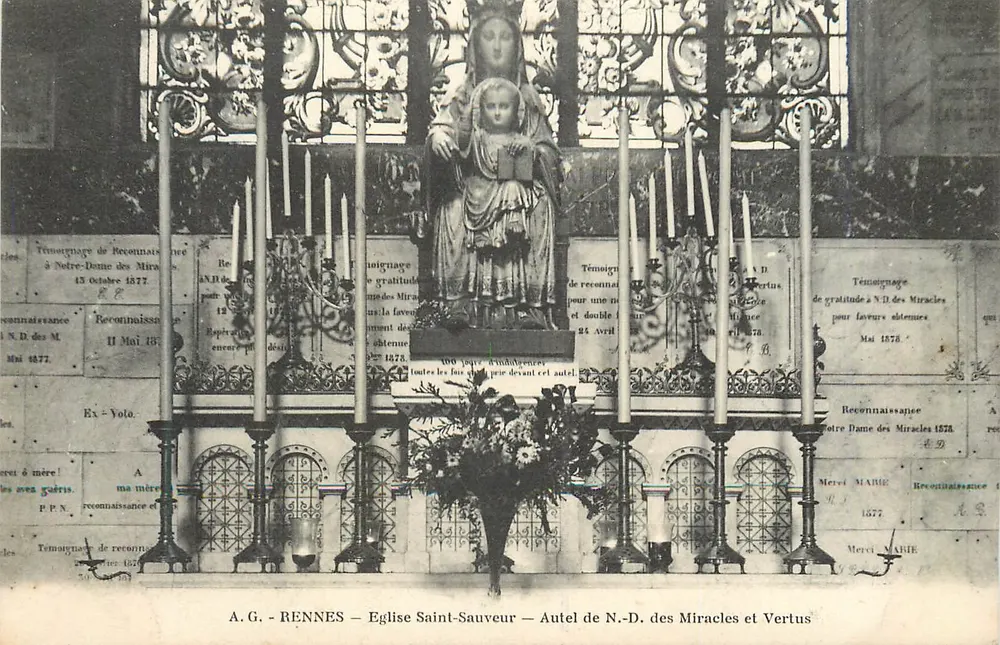 Rennes - Kirche Saint-Sauveur - Altar der Jungfrau der Wunder und Tugenden - Vorderseite