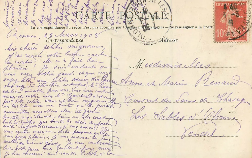 Notre-Dame des Miracles in der Kirche St-Sauveur de Rennes — Sammlung A. Dechelle, Rennes - Rückseite