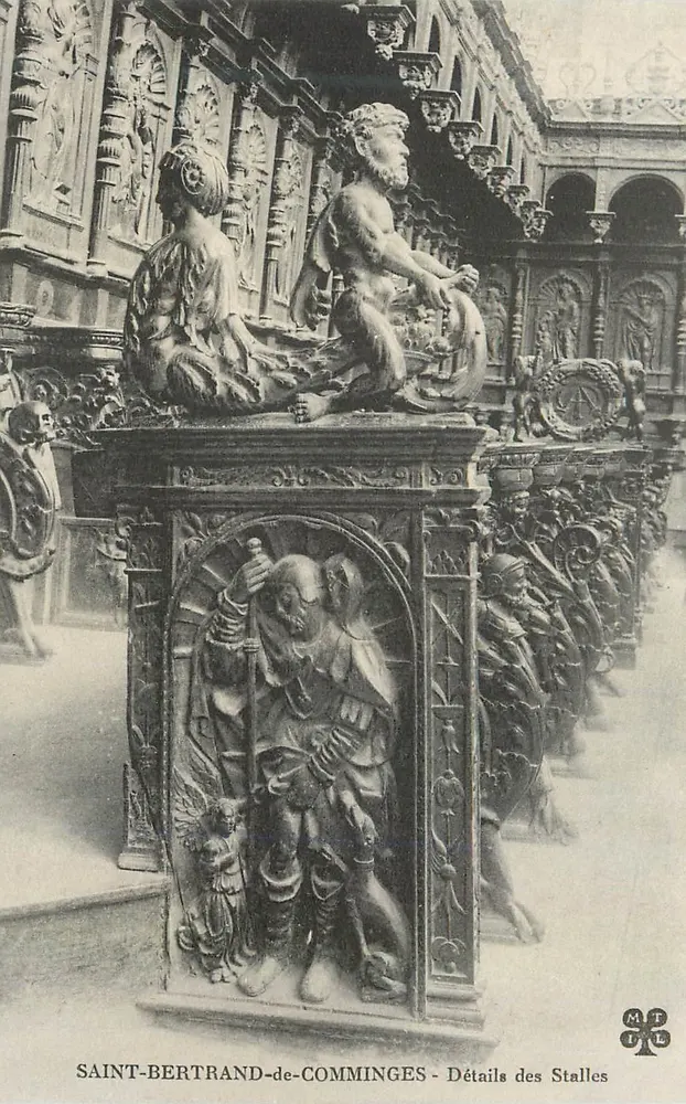 Saint-Bertrand-de-Comminges — Detalhes das Stalles — editor MTL - Frente
