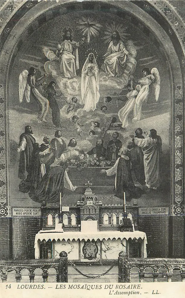 Lourdes — Les mosaïques du Rosaire. L'Assomption — LL. - Recto