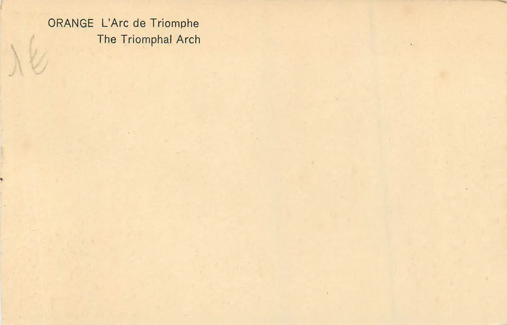 Orange — Arco do Triunfo — Giraud - Verso