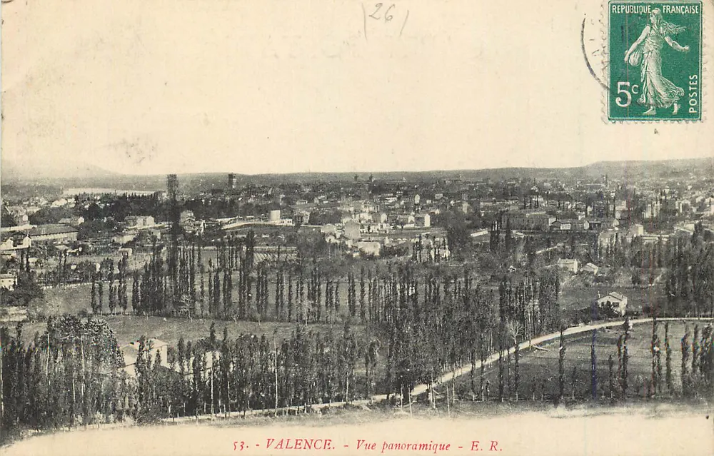 Valence — Vista panorâmica — E. R. n°53 - Frente