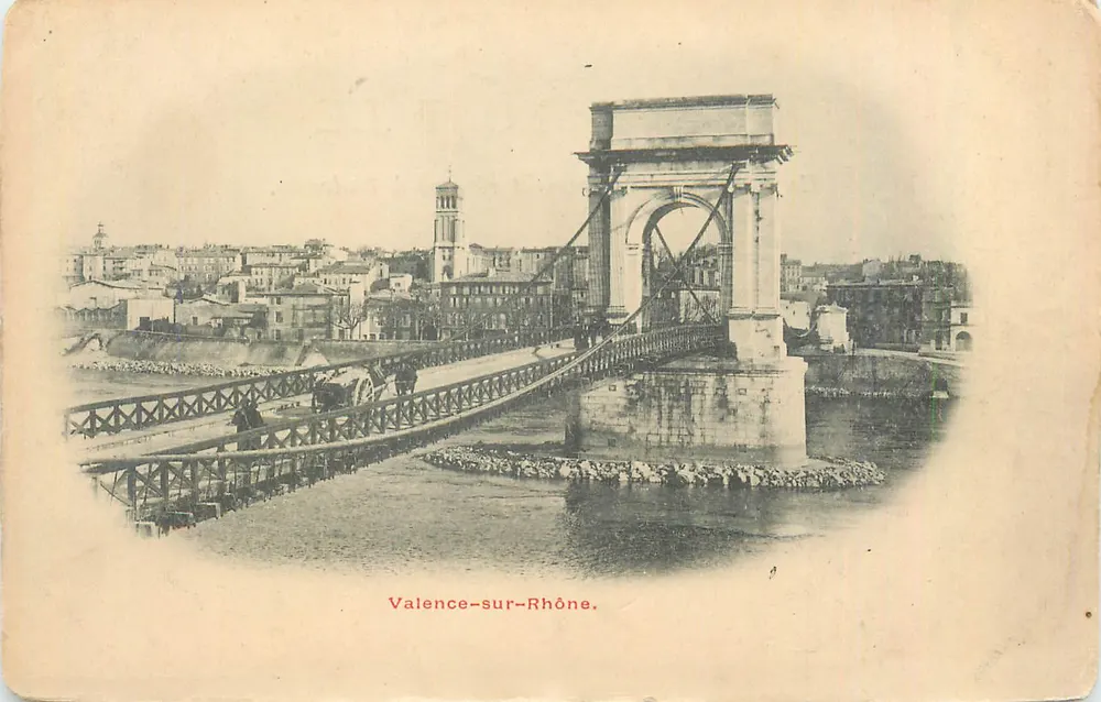 Valence-sur-Rhône — Ponte suspensa — Editor não identificado, n°9 - Frente