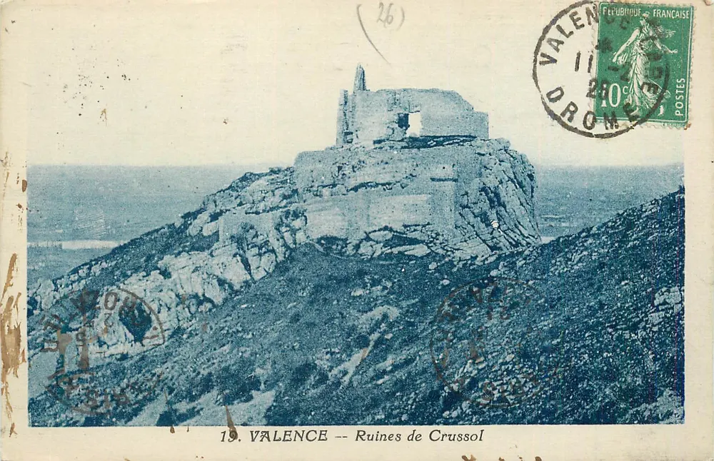 Ruínas de Crussol — Valence, Drôme — editada por Serre, pai e filho - Frente
