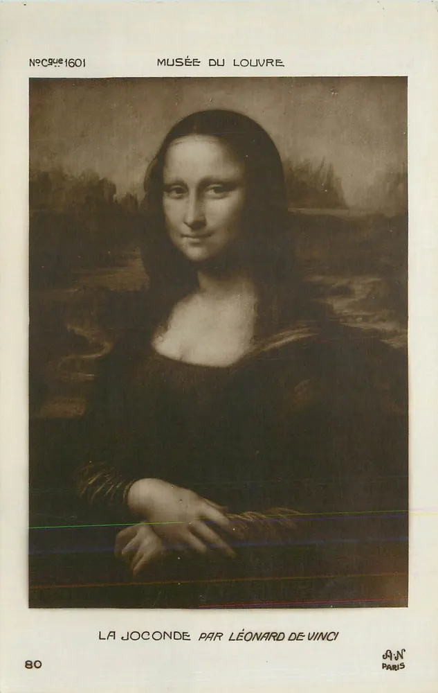 La Joconde — Musée du Louvre — A.N. Paris, n° 1601 - Recto
