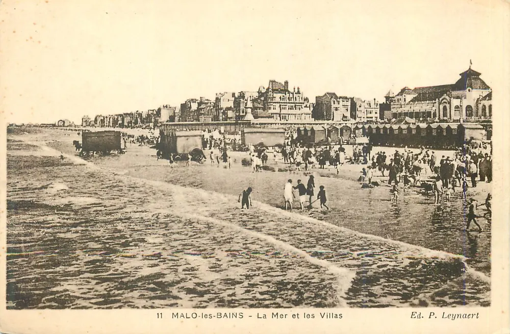 MALO-les-BAINS — La Mer et les Villas — Ed. P. Leynaert n°11 - Recto