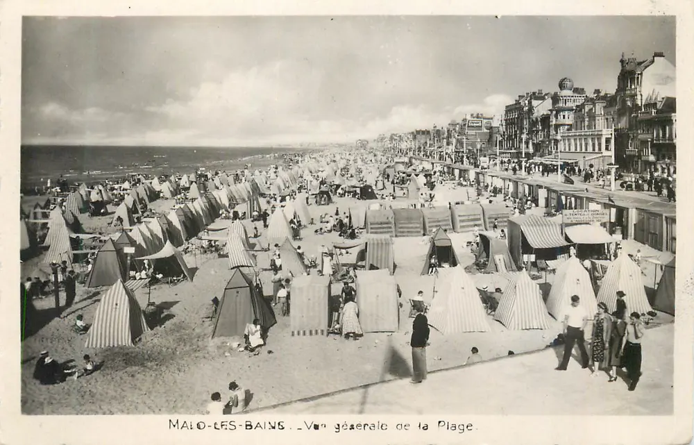 MALO-LES-BAINS — Vista generale della Spiaggia — Edizioni FAUCHOIS - Recto