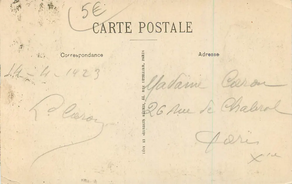 Malo-les-Bains - La Plage à l'Heure du Bain - I.L. - Verso