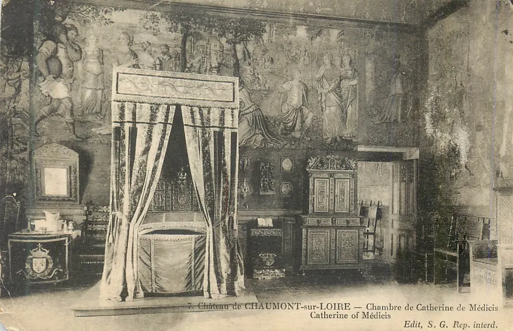 Schloss CHAUMONT-sur-LOIRE — Zimmer von Catherine de Médicis — Edit. S.G. Rep. interd. - Vorderseite