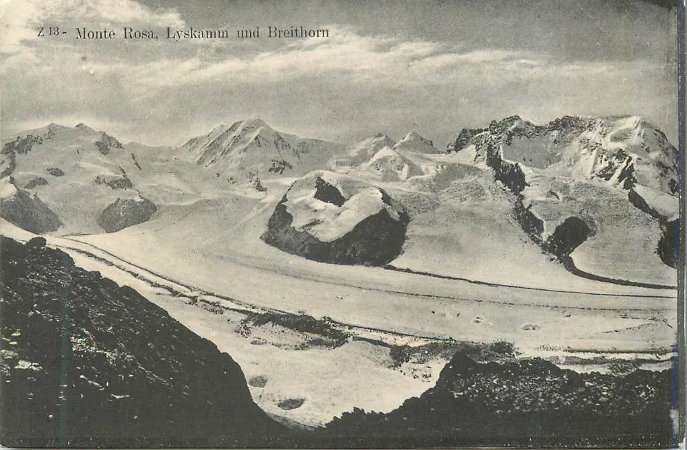 Monte Rosa, Lyskamm und Breithorn — Alpine view — Z.13 - Front
