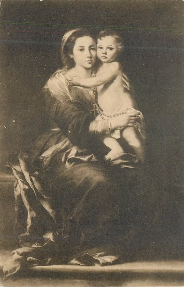 La Virgen del Rosario — Murillo — Hauser y Menet, Madrid, Nummer 528 - Vorderseite