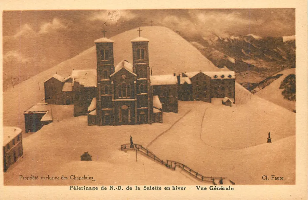 Pilgerung Notre-Dame de la Salette im Winter — Allgemeine Ansicht — Cl, Faure - Vorderseite