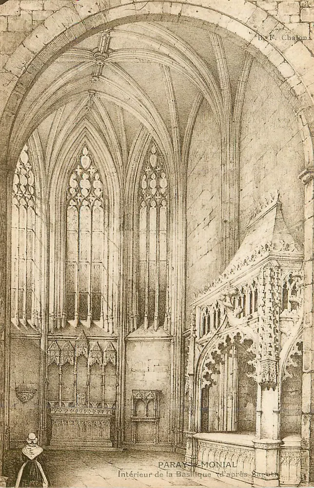 Paray-le-Monial — Interior da Basílica — d'après R. Chaton - Frente