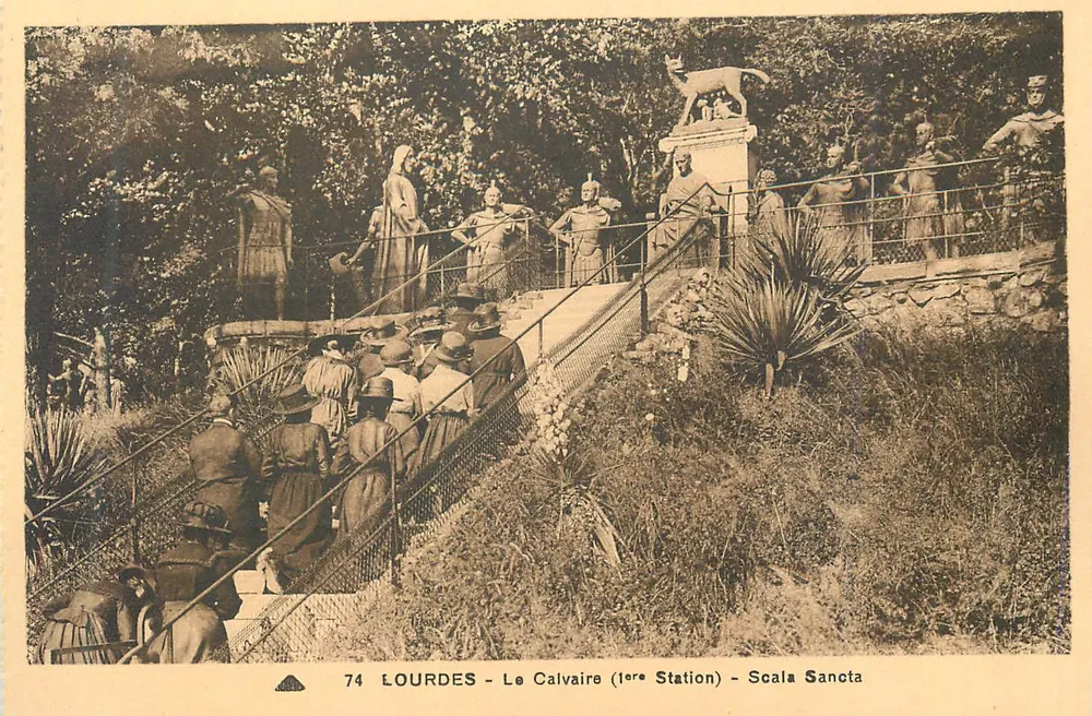 Lourdes - Le Calvaire (1ère Station) - Scala Sancta - Recto