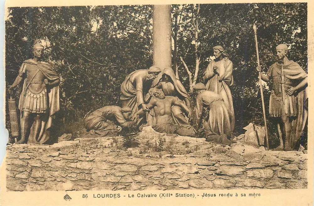 Lourdes - Der Calvaire (13. Station) - Jesus an seine Mutter übergeben - Vorderseite