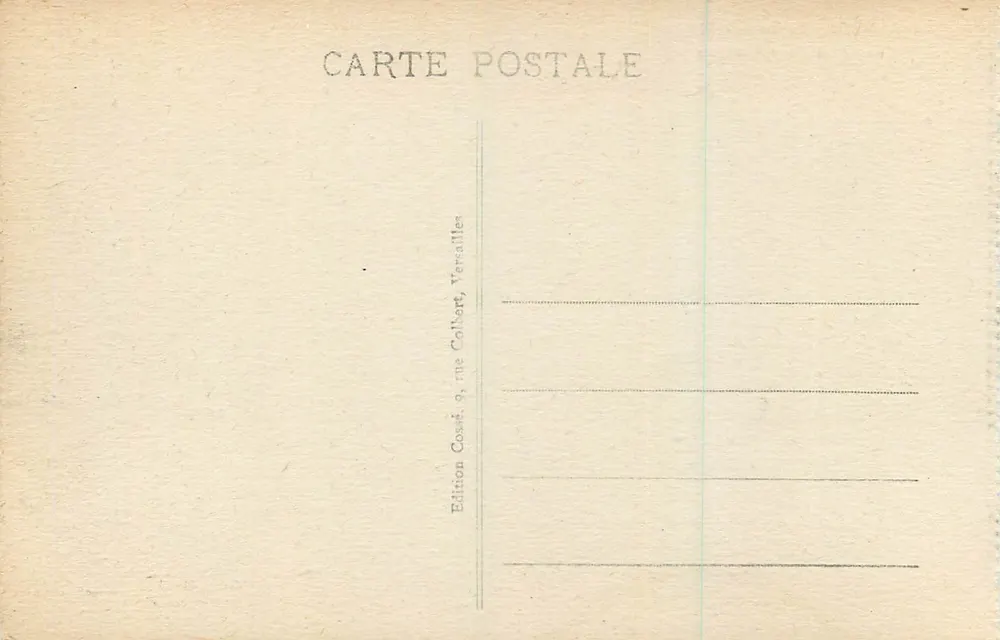 Versailles — O Parque da Orangerie — Edição Cossé, rua Colbert, Versailles - Verso