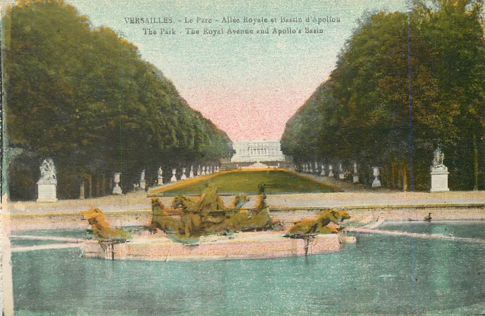 Versailles - Der Park - Königliche Allee und Bassin Apollon — Edition Calbert, Versailles - Vorderseite