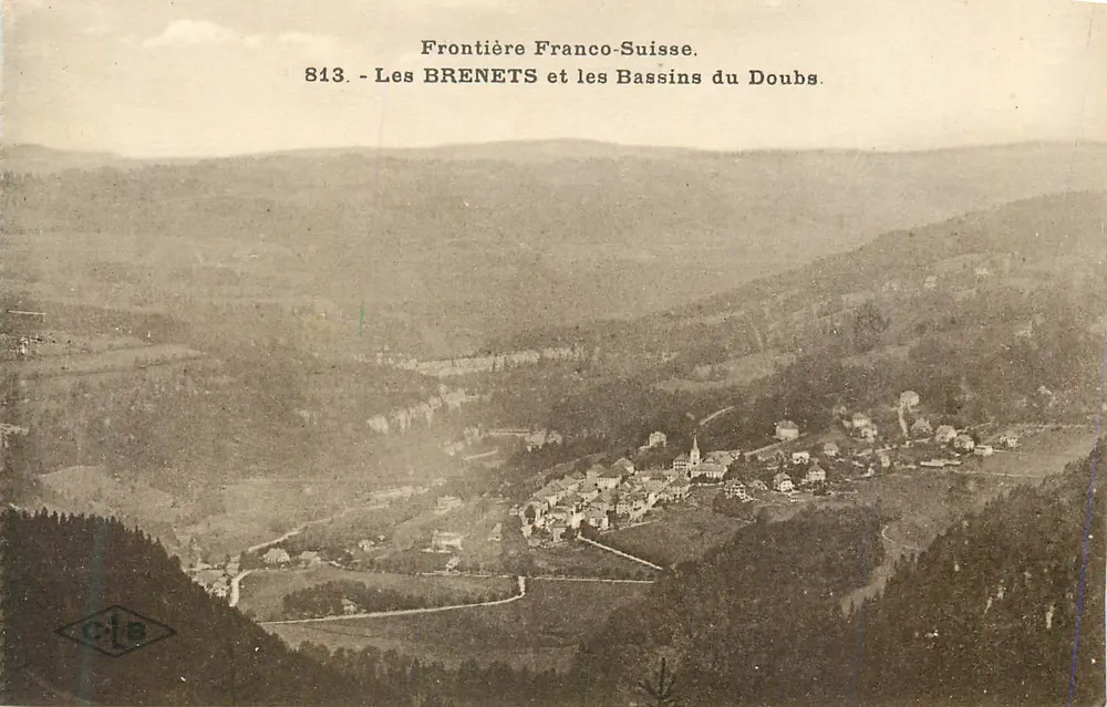 Die Brenets und die Bassins du Doubs — Grenze Frankreich-Schweiz — Verlag C. Lardier, Besançon, Nr. 843 - Vorderseite