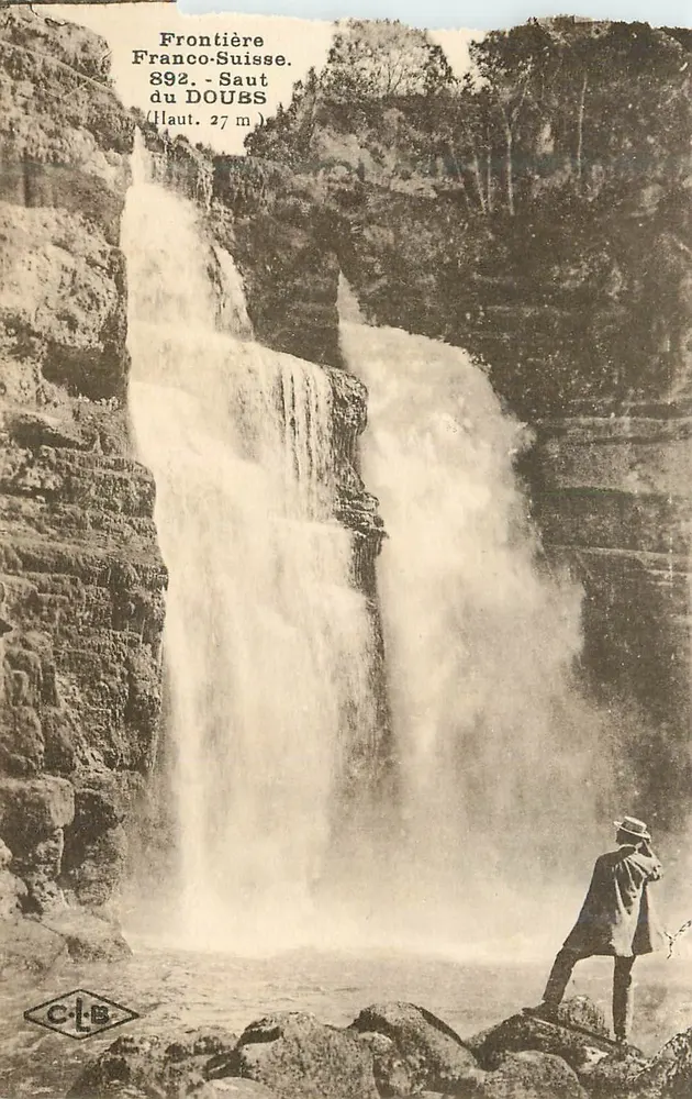 Frontière Franco-Suisse — Saut du Doubs (27 m) — C.L.B. - Recto
