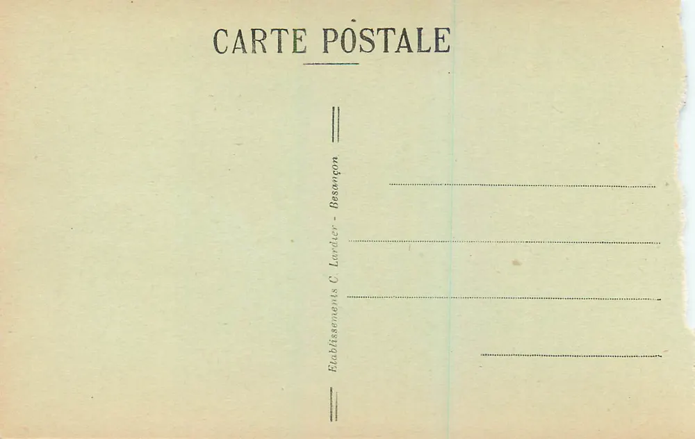 Frontière Franco-Suisse — Saut du Doubs (27 m) — C.L.B. - Verso