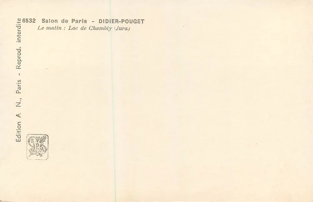 See von Chambly — Jura — Edition A. N., Paris - DIDIER-POUGET, Nr. 6532 - Rückseite