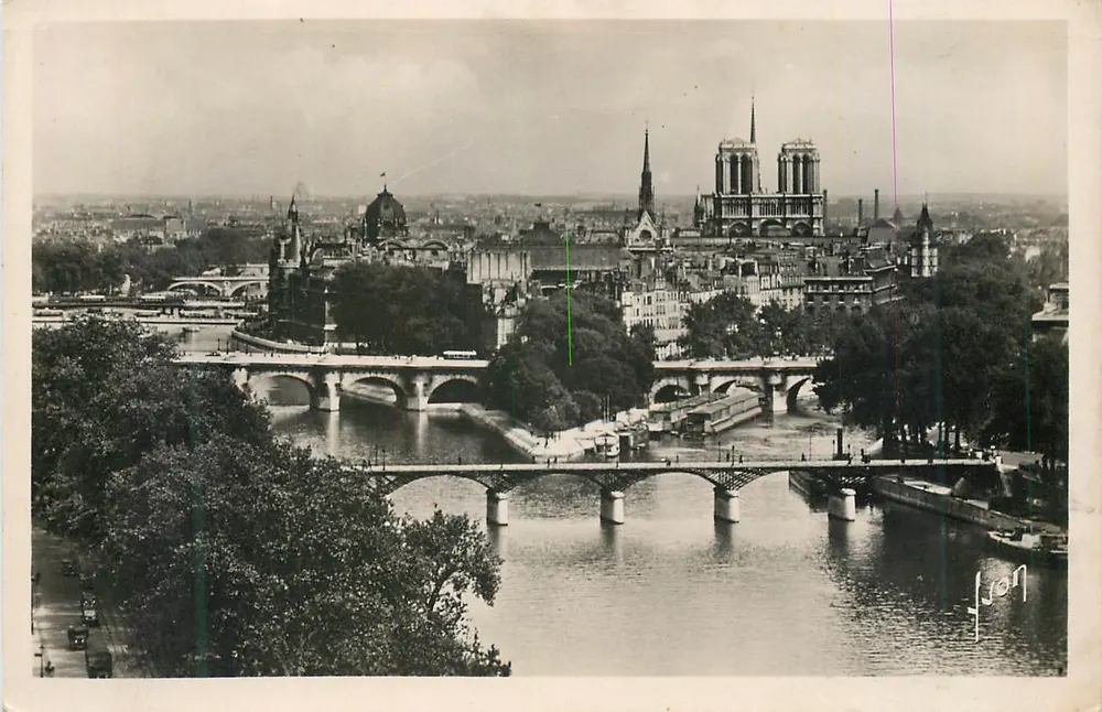 Paris — La Cité - Notre-Dame et les ponts — Éditions Martel, B. 55 - Recto
