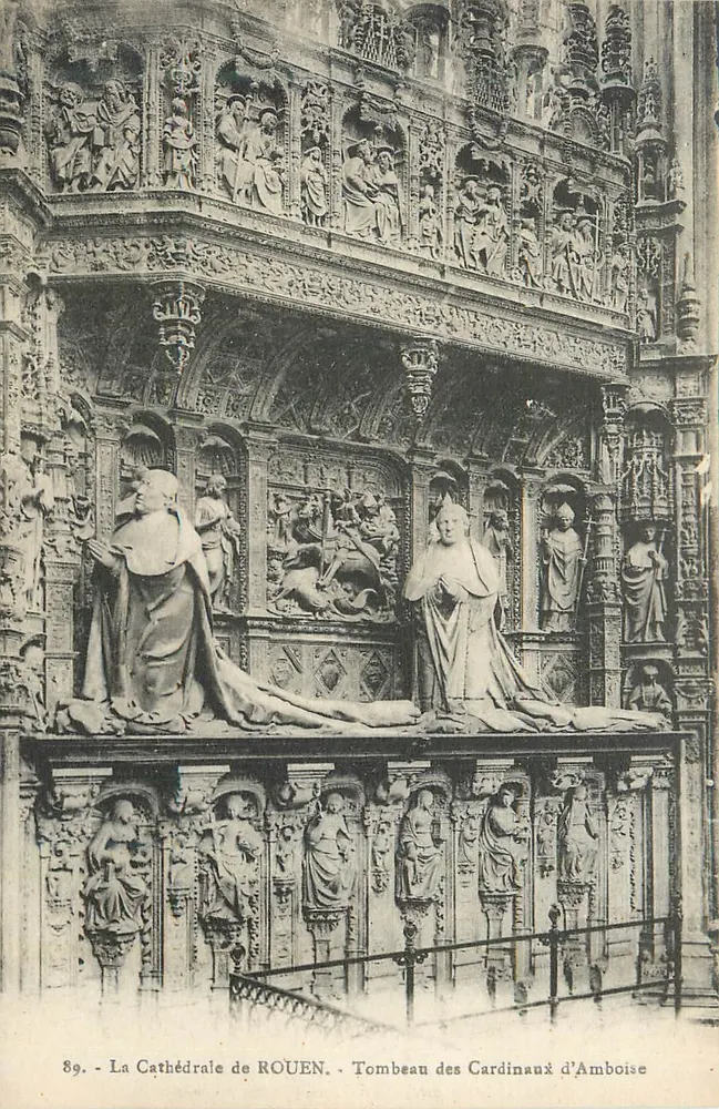 Die Kathedrale von ROUEN — Grab der Kardinäle von Amboise — Nr. 89 - Vorderseite