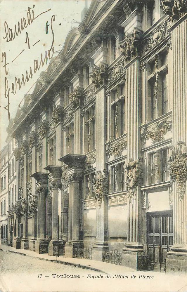 Toulouse - Facade dell'Hotel de Pierre — M.B. — n°17 - Recto