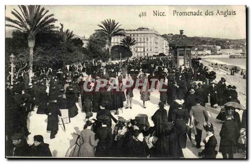 Nice. Promenade dos Ingleses — vista animada — editor anônimo, n° 488 - Frente
