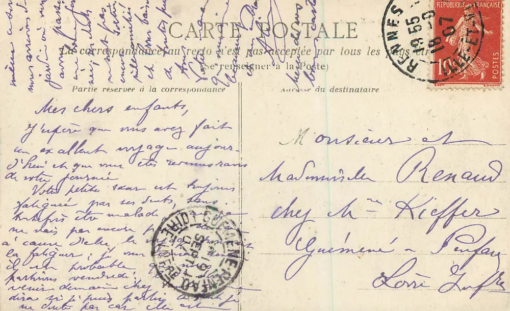 Rennes — Quartel Kergus — A.G. 89 - Verso