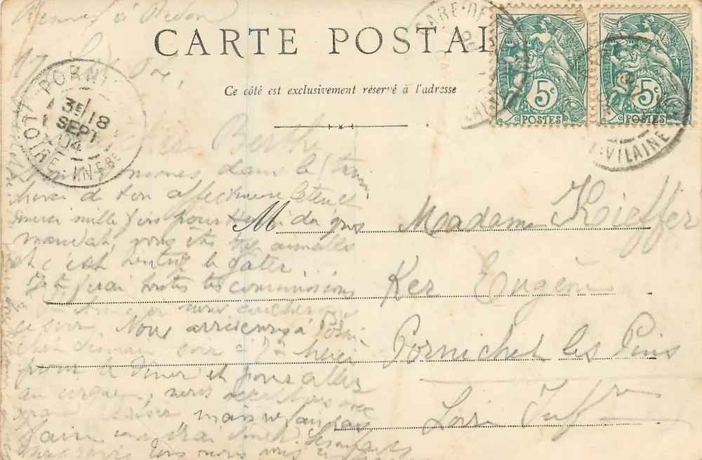 Instituição St-Vincent — RENNES — A.G. N. 19 - Verso