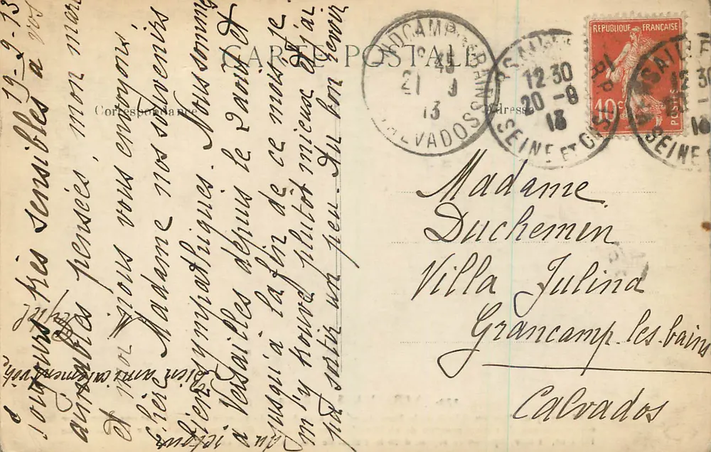 Versailles — Bassin d'Apollon — Editora ELD, n° 279 - Verso