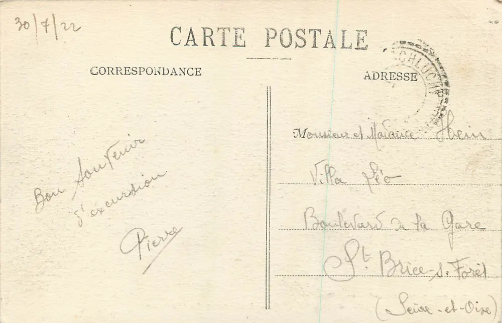 Gérardmer — A Roche du Chameau — A. Largeron, Bij. — n°27 - Verso
