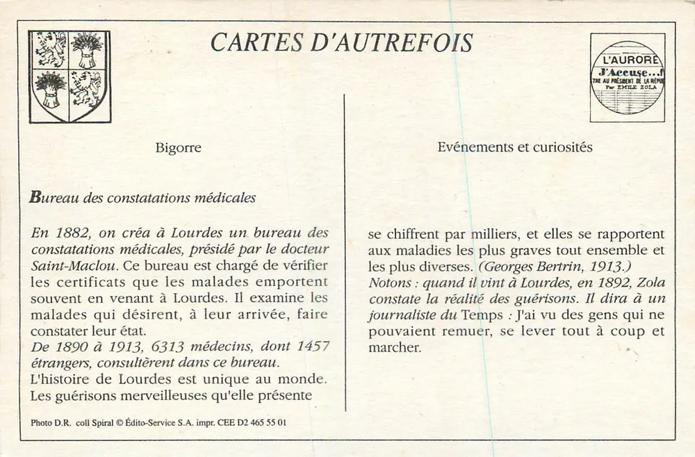 Lourdes — A Gruta — CAP - Verso