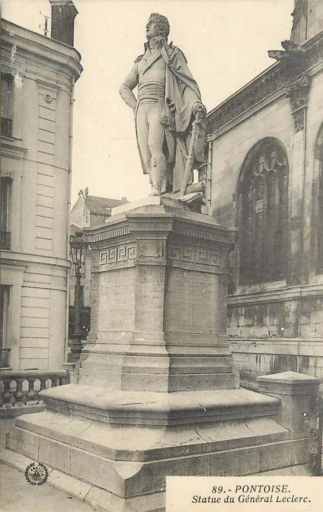 Pontoise — Estátua do Geral Leclerc — Phototypie l'Albette, Paris - Frente