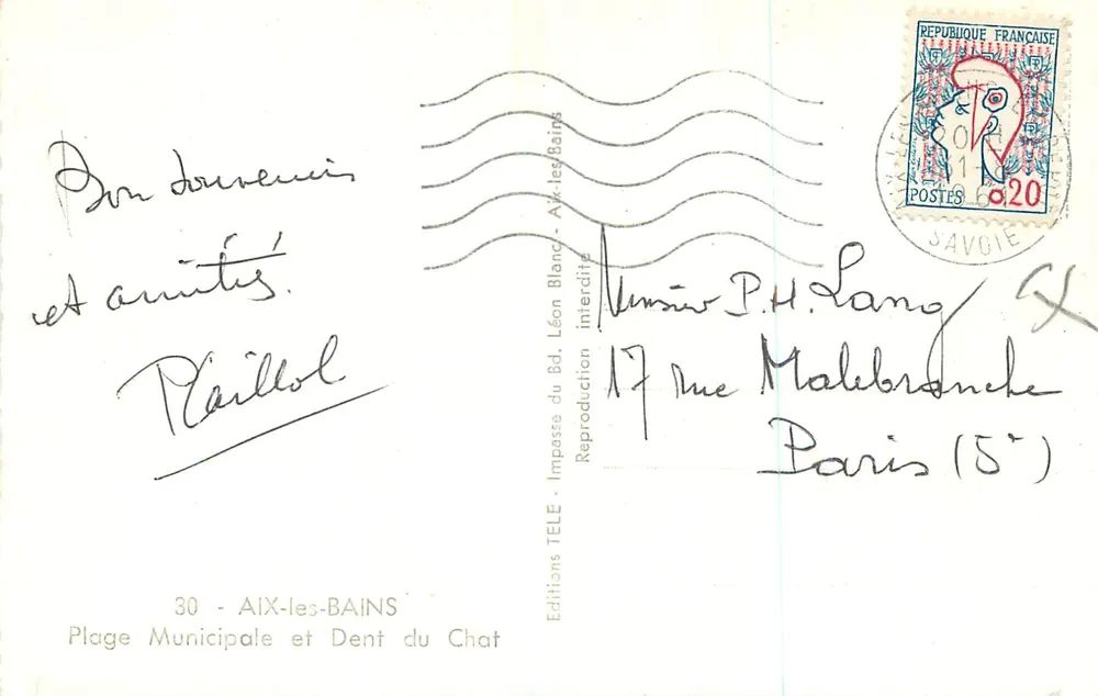 Praia Municipal e Dente do Gato — Aix-les-Bains — Éditions Télé - Verso