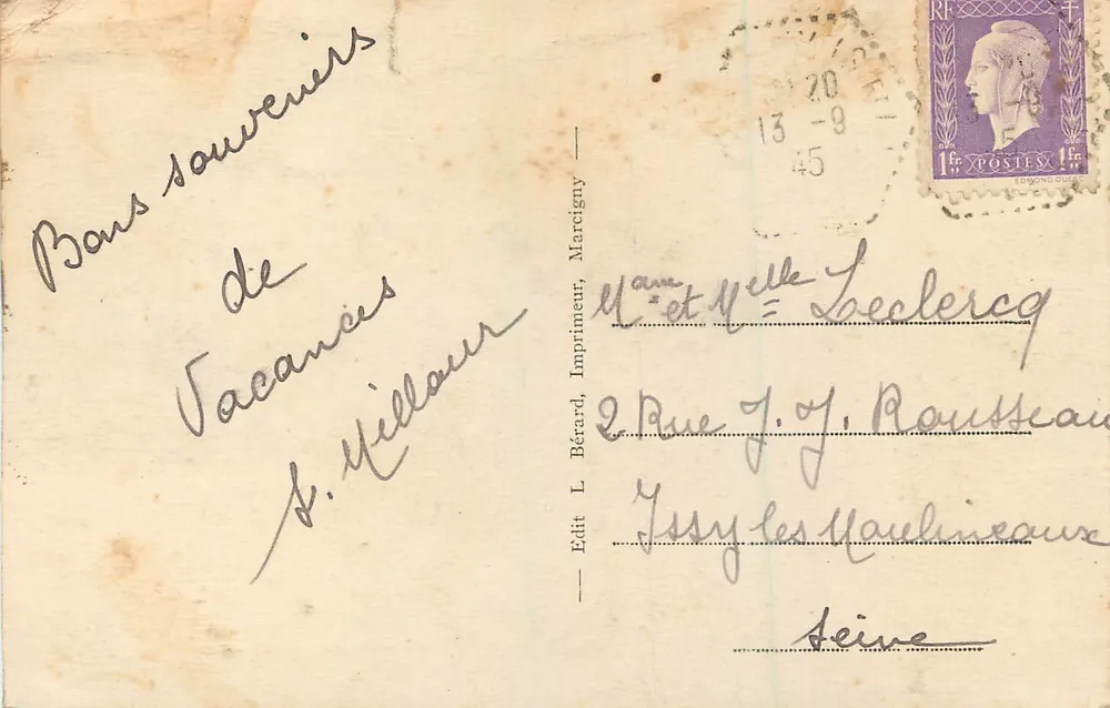 SAINT-DIDIER-en-BRIONNAIS — Vue générale — L. Bérard, Imprimeur - Verso