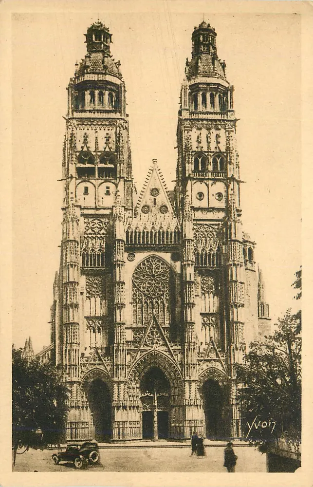 Tours — Kathedrale Saint-Gatien (Fassade) — Editions d'Art YVON - Vorderseite