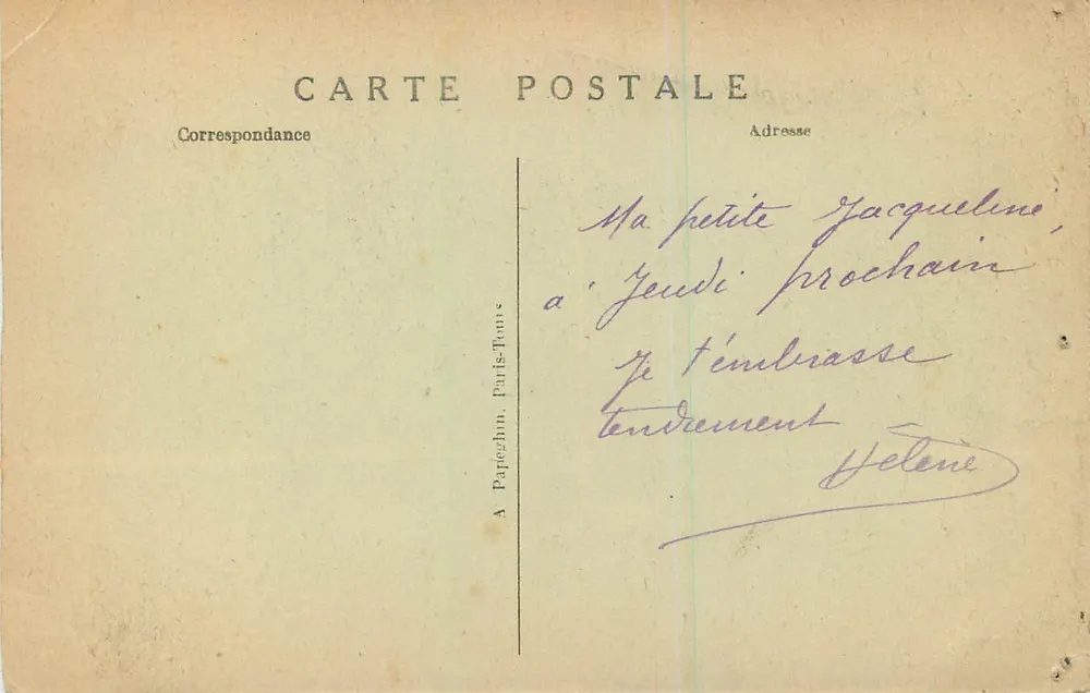 Die Krönung von Karl VII. in Reims — historische Szene — J. E. Lenepevu, Verleger A.P. (Nr. 15) - Rückseite