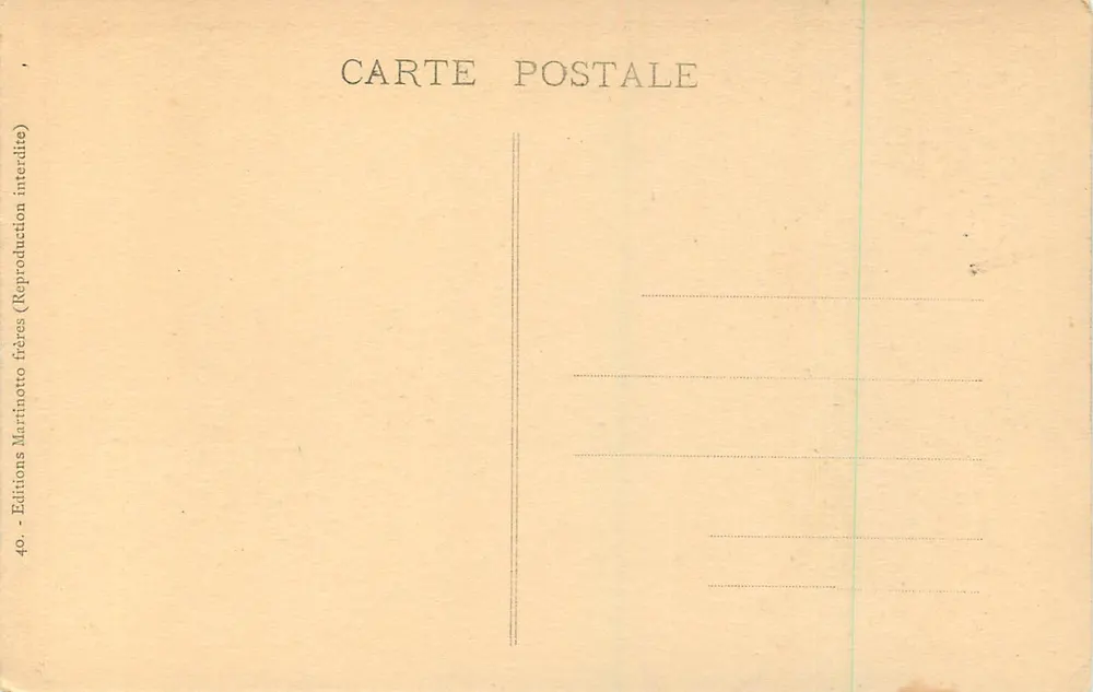Dauphiné - A Estrada de Saint-Pancrasse — Editor Martinotto, n°40 - Verso