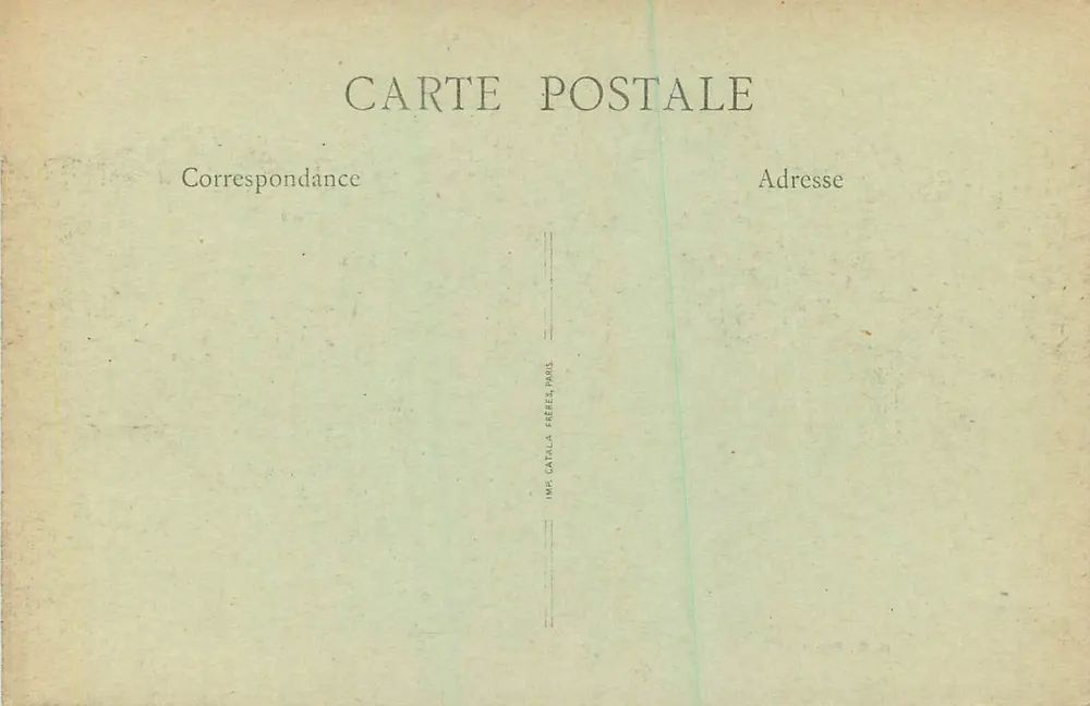 Lyon - Die Saône, das Palais de Justice und der Fourvière-Hügel — R. E., Paris - Rückseite