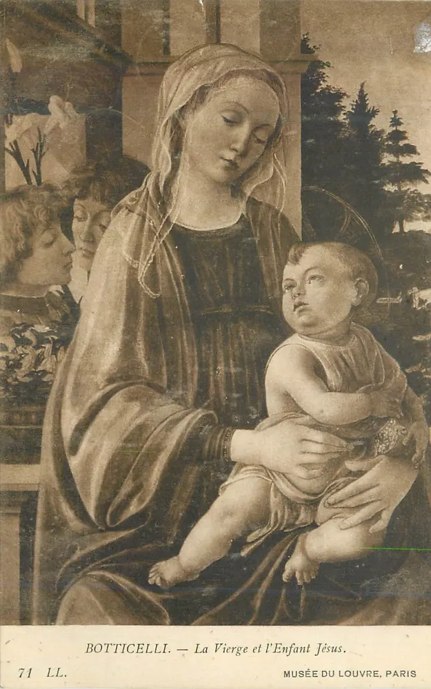 Botticelli — Die Jungfrau und das Kind Jesus — Louvre-Museum, Paris - Vorderseite