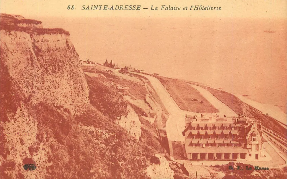 Sainte-Adresse — La Falaise et l'Hôtellerie — G. F. Le Havre - Recto