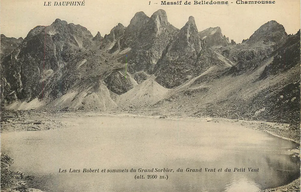 Lagos Robert e picos do Grande Sorbier, do Grande Vent e do Petit Vent — Massif de Belledonne - Chamrousse — Unis-France - Frente
