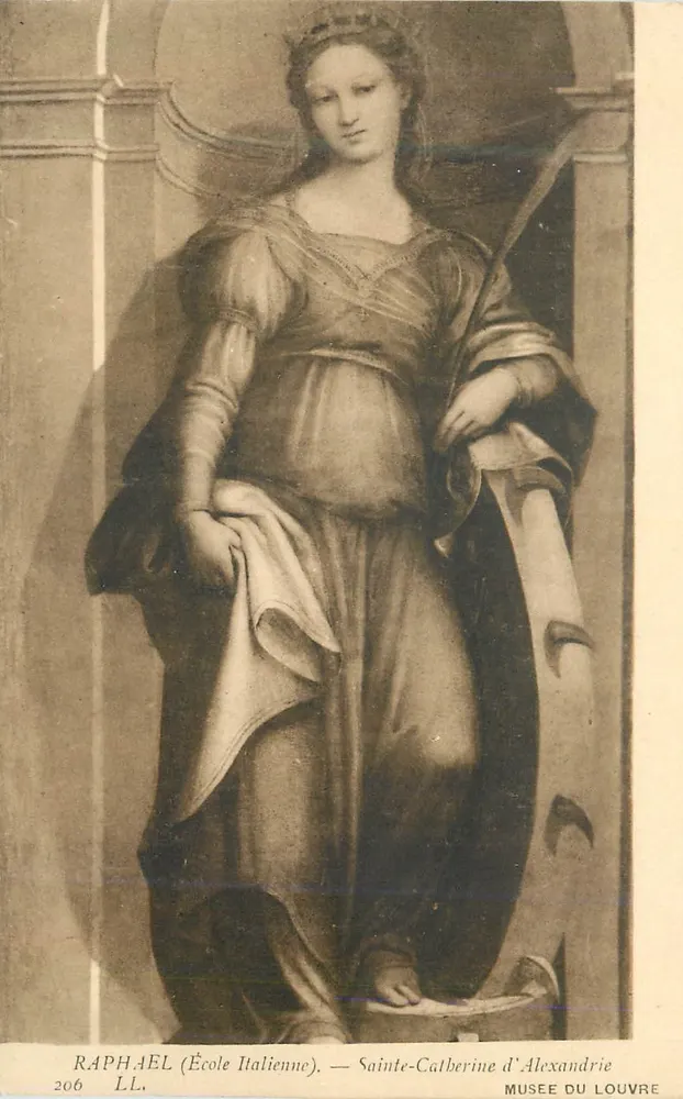 Sainte-Catherine d'Alexandrie — École Italienne — Musée du Louvre - Recto
