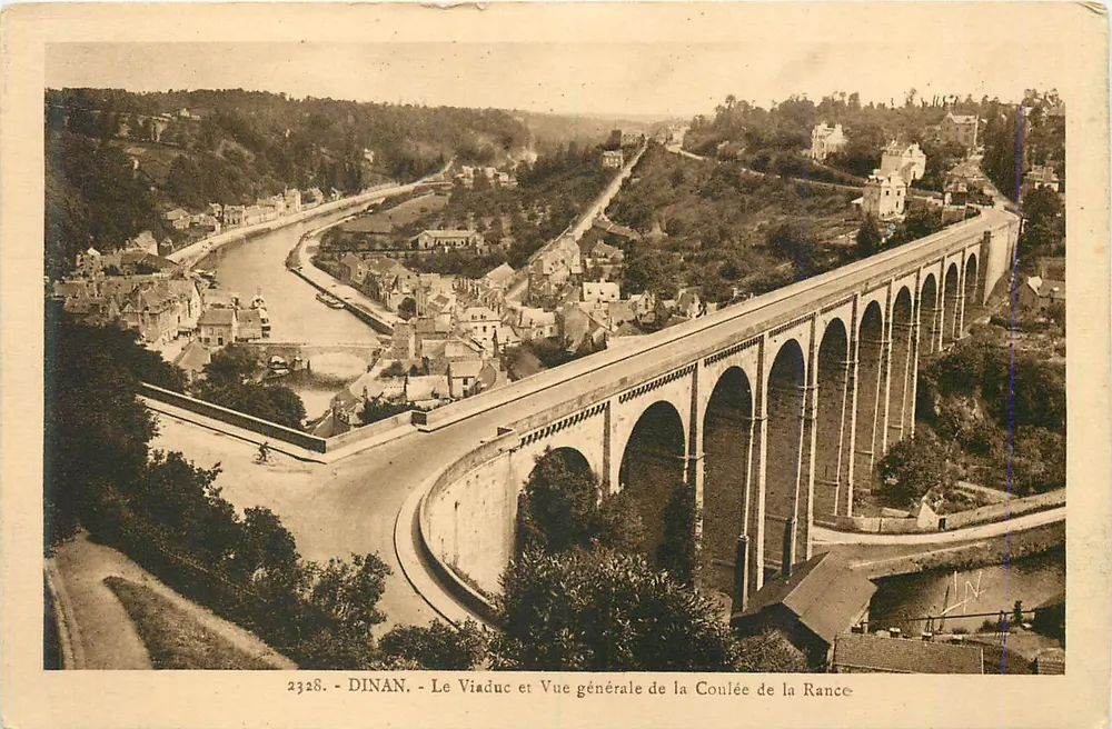 Dinan - Der Viadukt und allgemeine Ansicht der Rance - Vorderseite