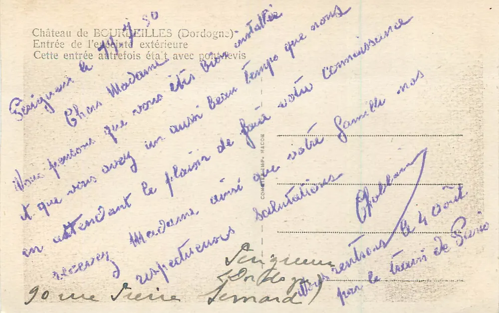 बौर्डिल्ले के किला — बाहरी दीवार के प्रवेश द्वार — प्रकाशक पिमी - पीछे