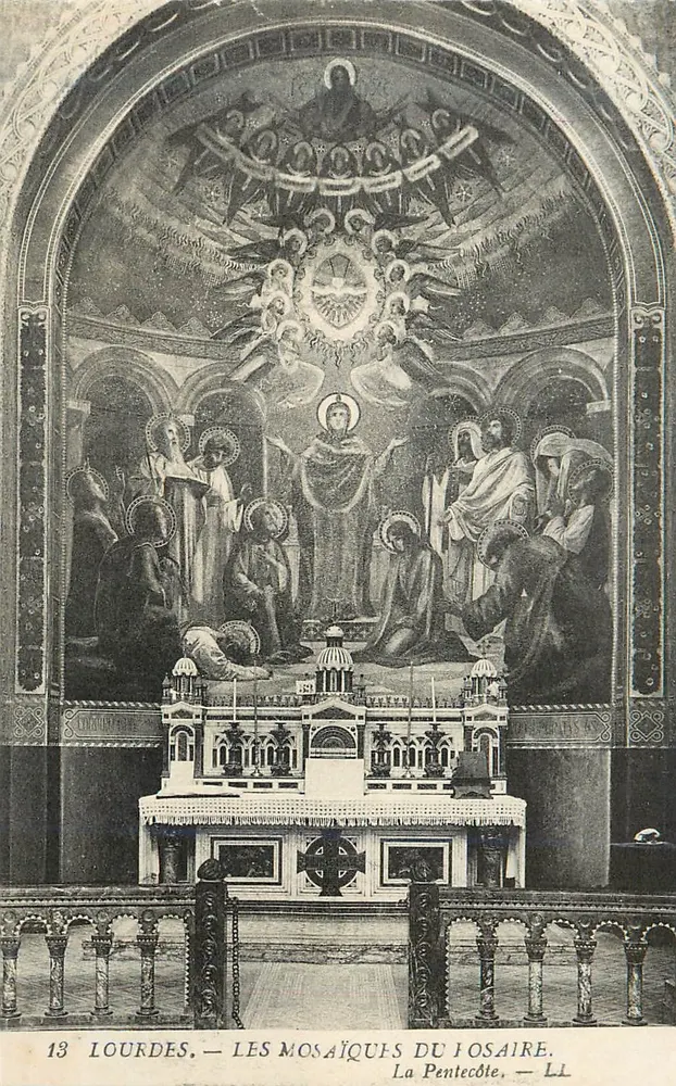 Lourdes — Die Mosaiken des Rosenkranzes. Pfingsten — LL - Vorderseite